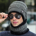 Plush Lined Beanie & Scarf Set – Thick Knit Winter Hat & Scarf for Men & Women