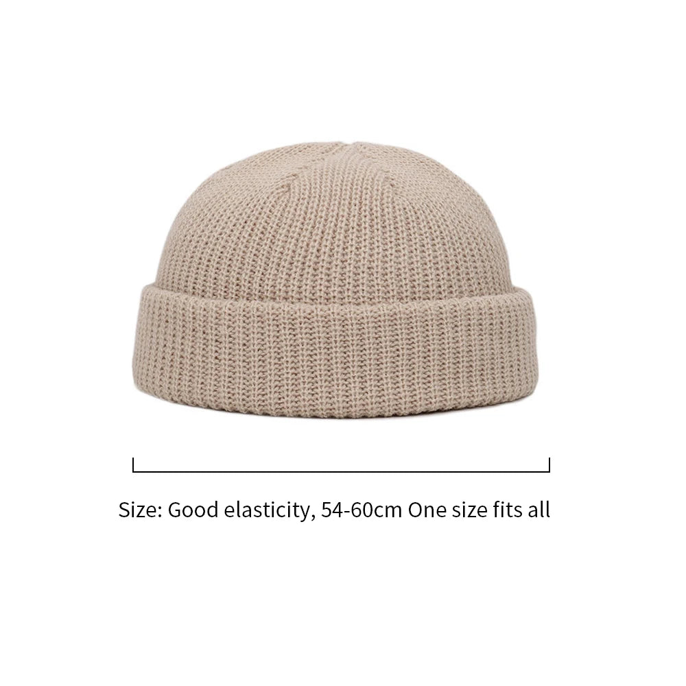 Mini Fisherman Ribbed Beanie – Soft Acrylic Knit Hat for Men & Women