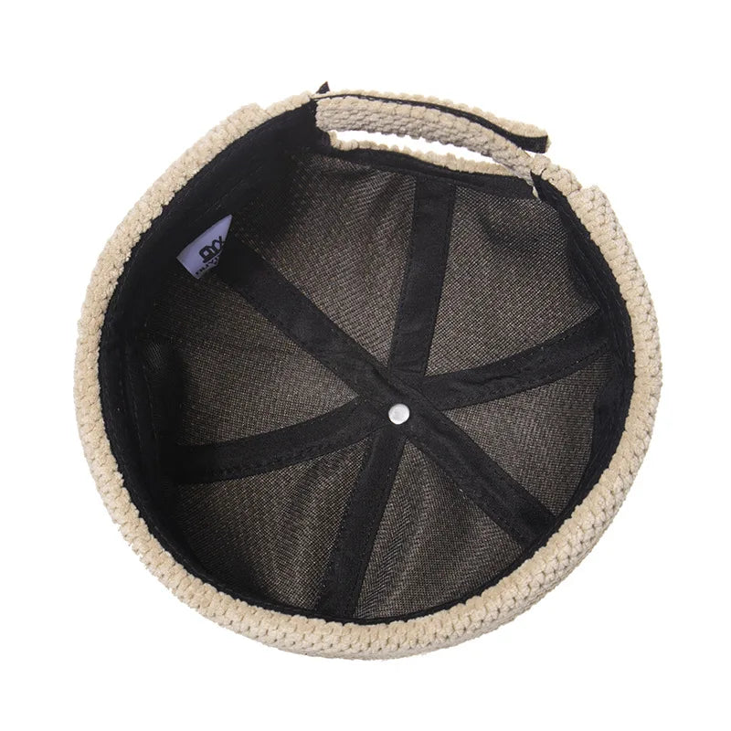 Retro Dome Docker Cap – Vintage Cotton Brimless Skullcap for Men & Women