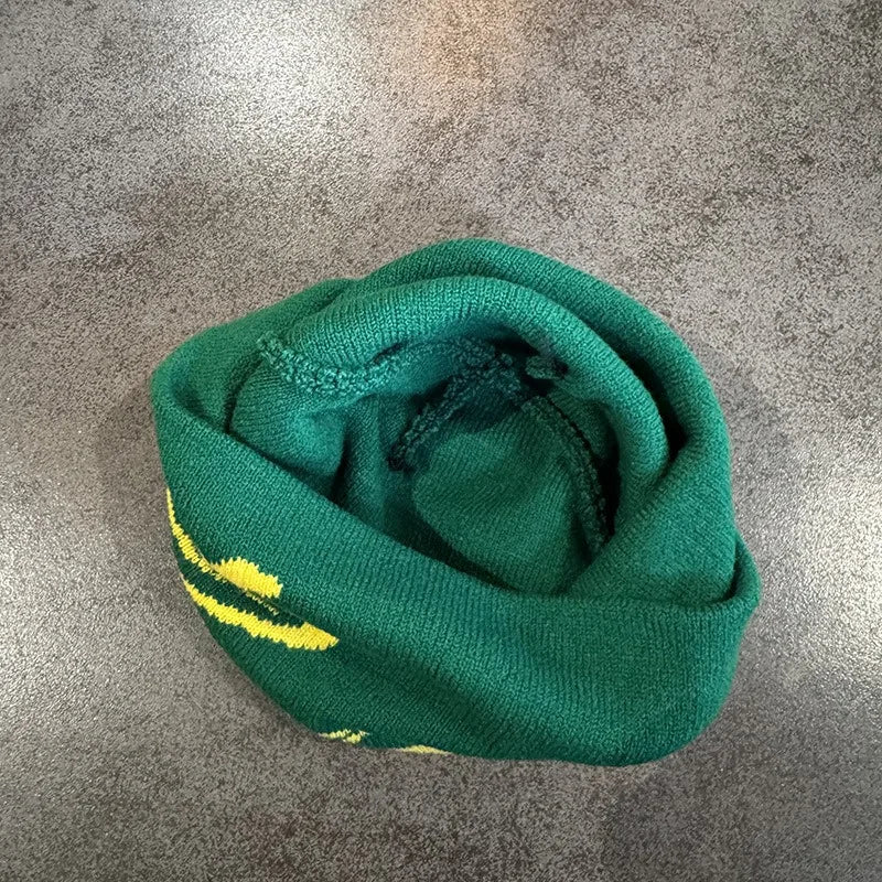Tree Frog Print Beanie – Stretchy Knit Hat for Outdoor Sports & Streetwear