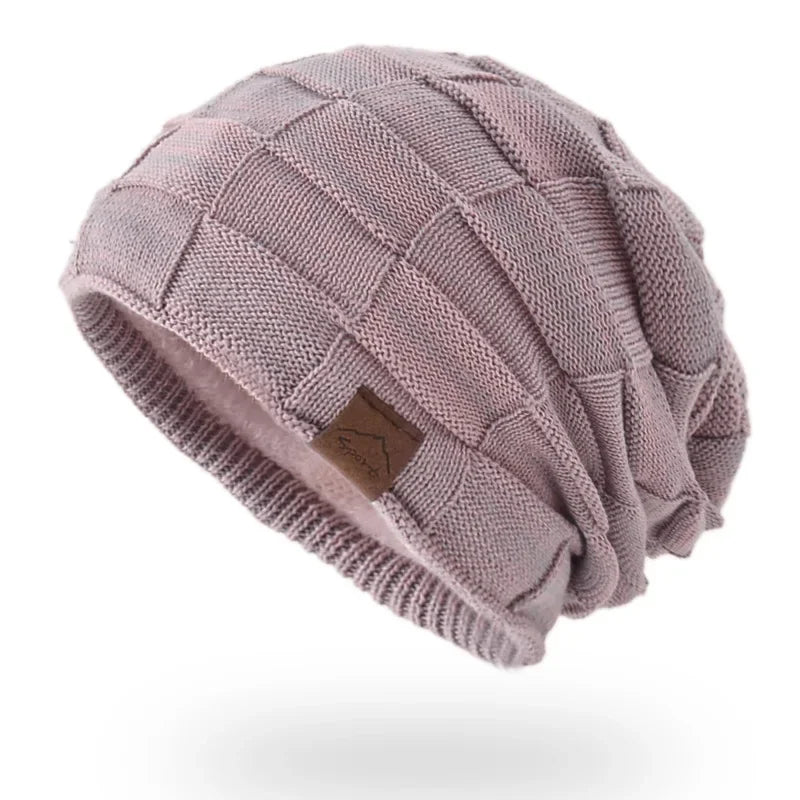 Wool Bobble Beanie – Polyester Solid Knit Pom Pom Hat for Men & Women