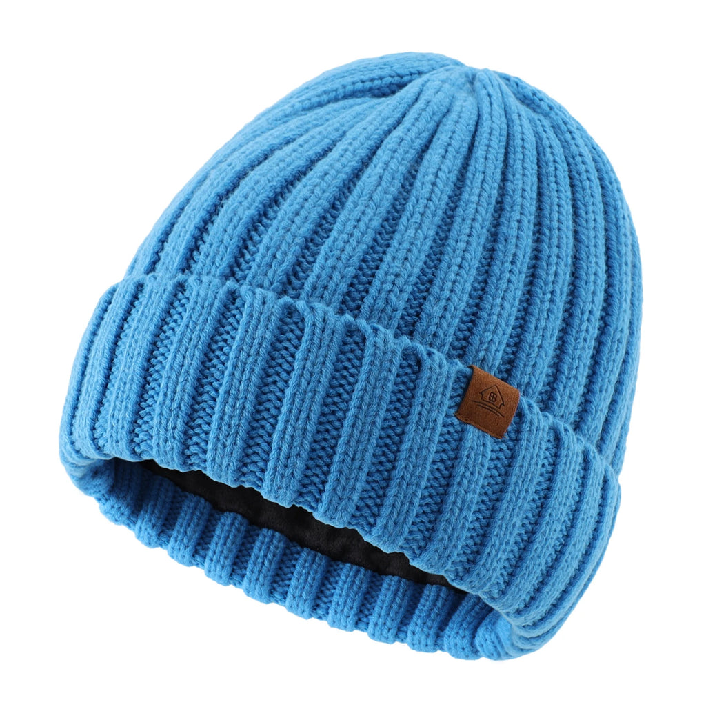 Connectyle Winter Beanie – Wool Blend Velvet-Lined Hat for Men & Women