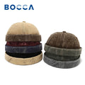 Bocca Washed Docker Cap – Adjustable Cotton Brimless Hat for Men & Women