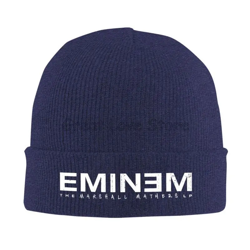 Vintage Rapper Graphic Beanie – 100% Acrylic Soft Knit Hat for Men & Women