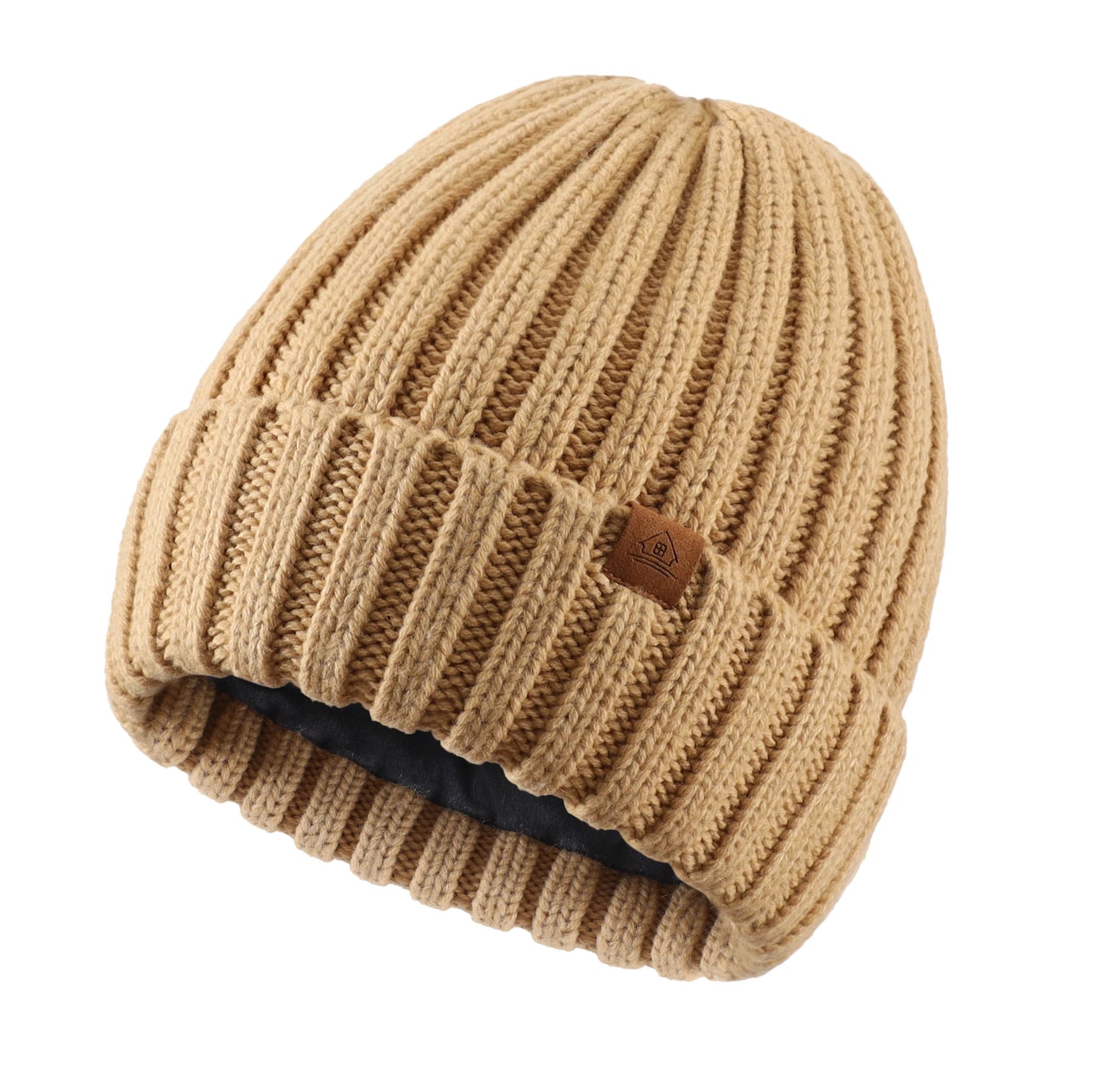 Connectyle Winter Beanie – Wool Blend Velvet-Lined Hat for Men & Women