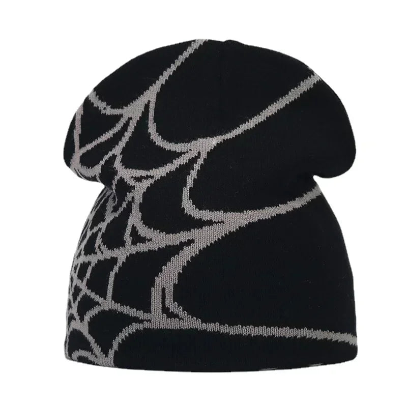 Y2K Letter Cargo Beanie – Polyester Knit Skull Cap for Men & Women