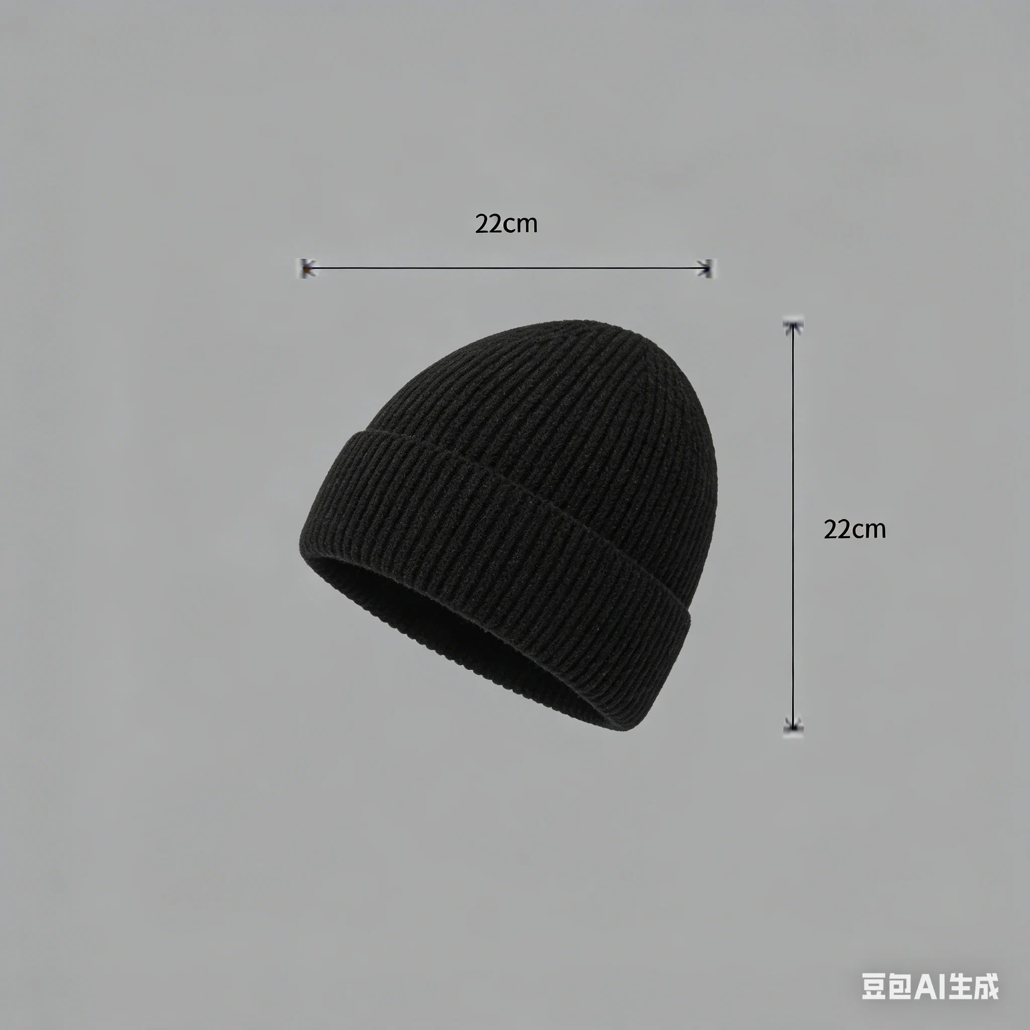 Wool Melon Beanie – Cotton Polyester Warm Knit Skull Cap for Men & Women