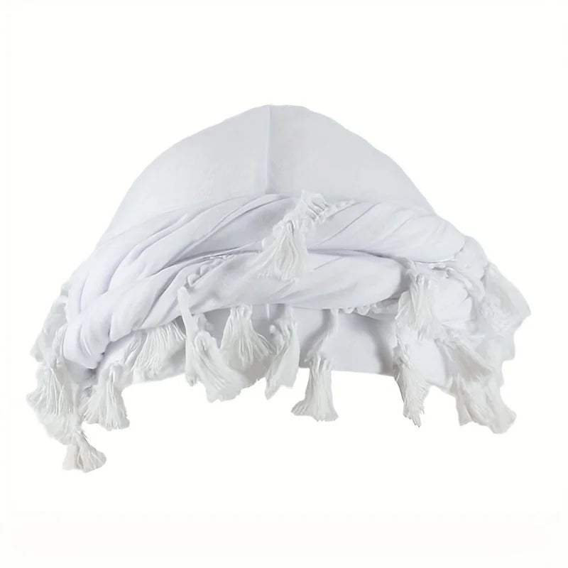 Vintage Turban Head Wrap – Polyester Multifunction Tatted Head Wrap for Men & Women