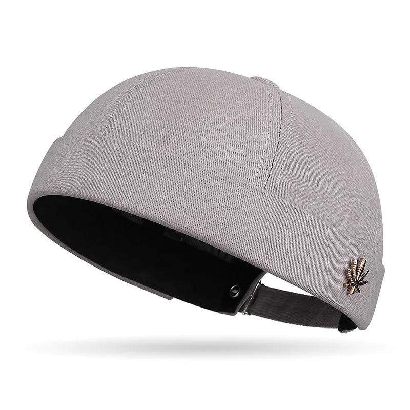 Retro Cotton Skullcap – All-Season Knit Brimless Hat for Men & Women