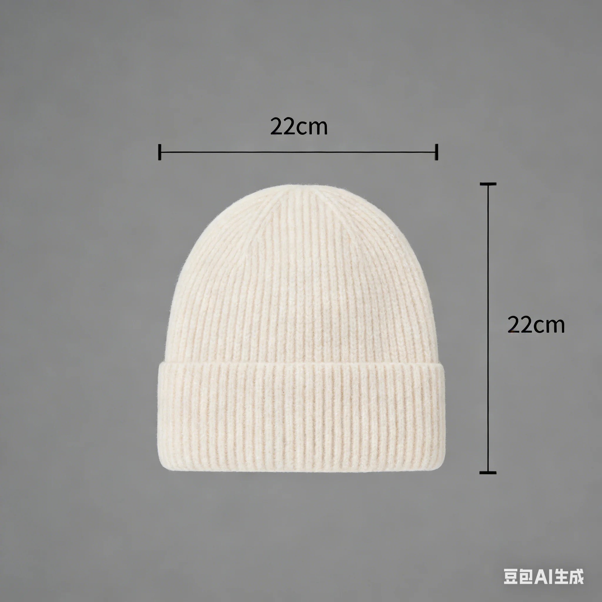 Wool Melon Beanie – Cotton Polyester Warm Knit Skull Cap for Men & Women