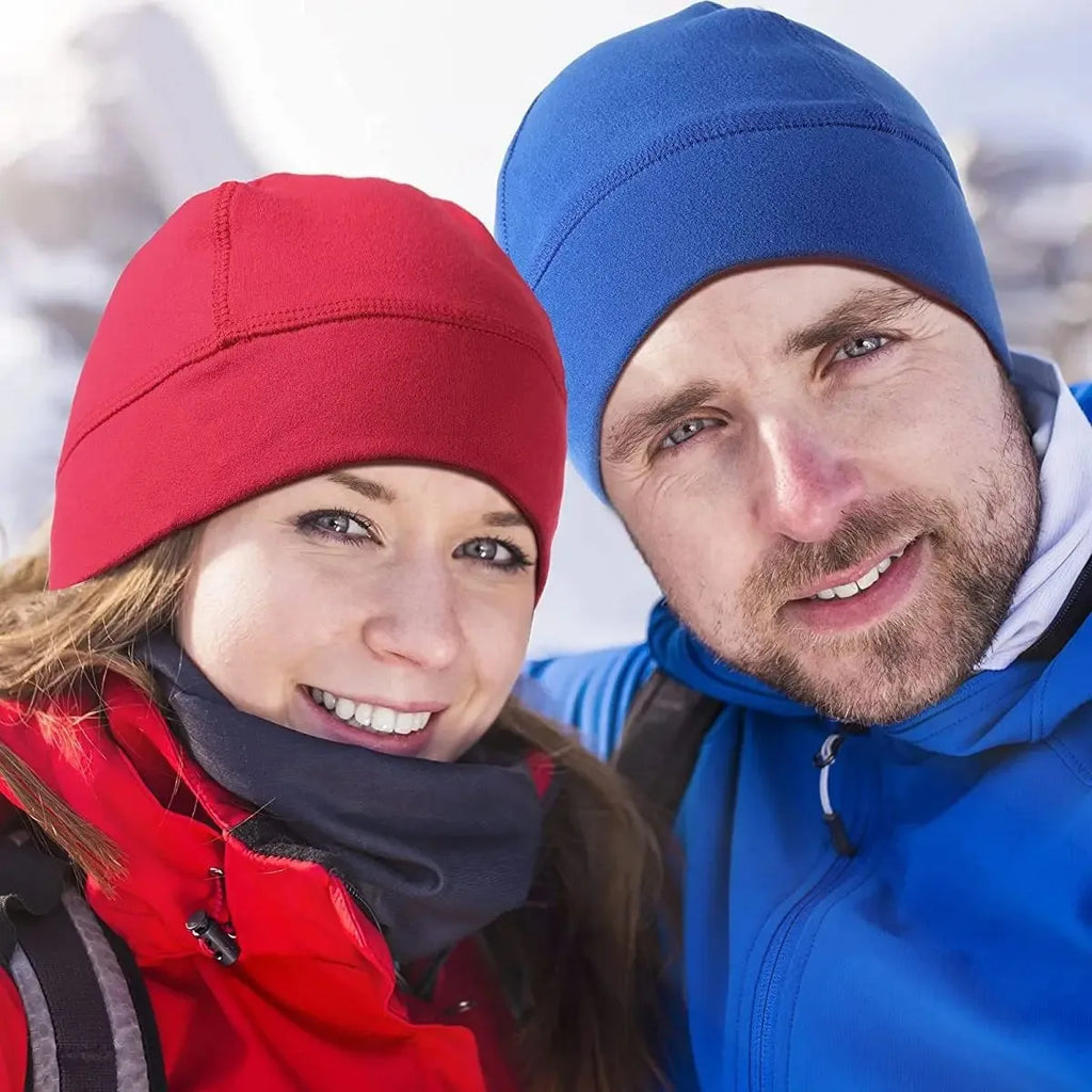 Fleece Ski Skull Cap – Windproof Cold-Proof Sports Hat for Cycling, Skiing & Running