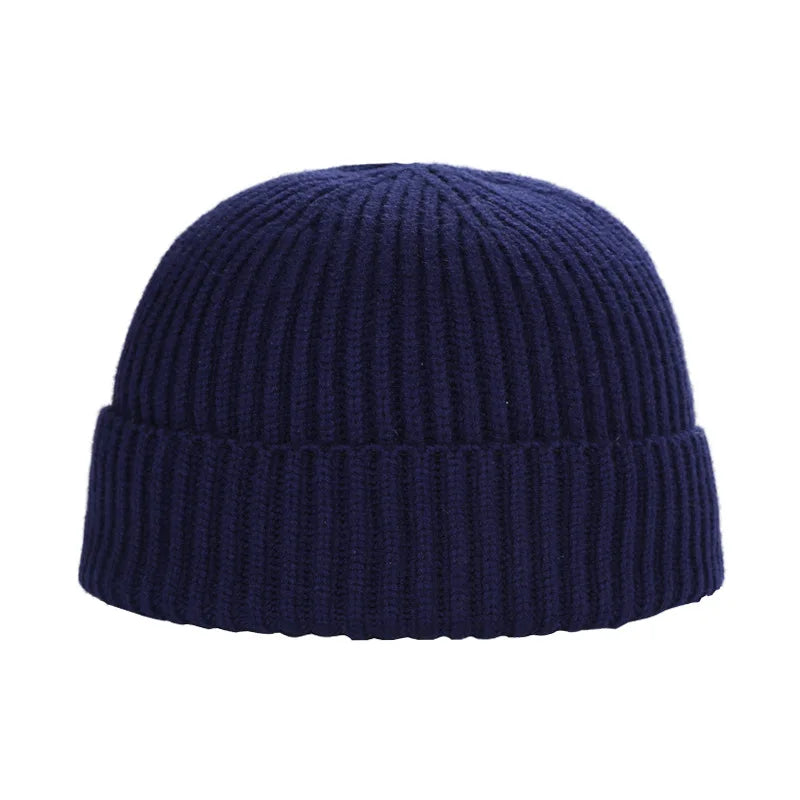 Wool Melon Beanie – Cotton Polyester Warm Knit Skull Cap for Men & Women