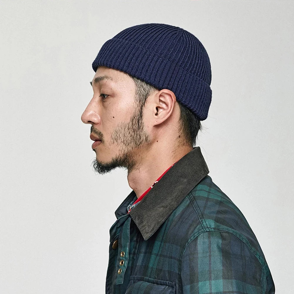 Mini Fisherman Ribbed Beanie – Soft Acrylic Knit Hat for Men & Women