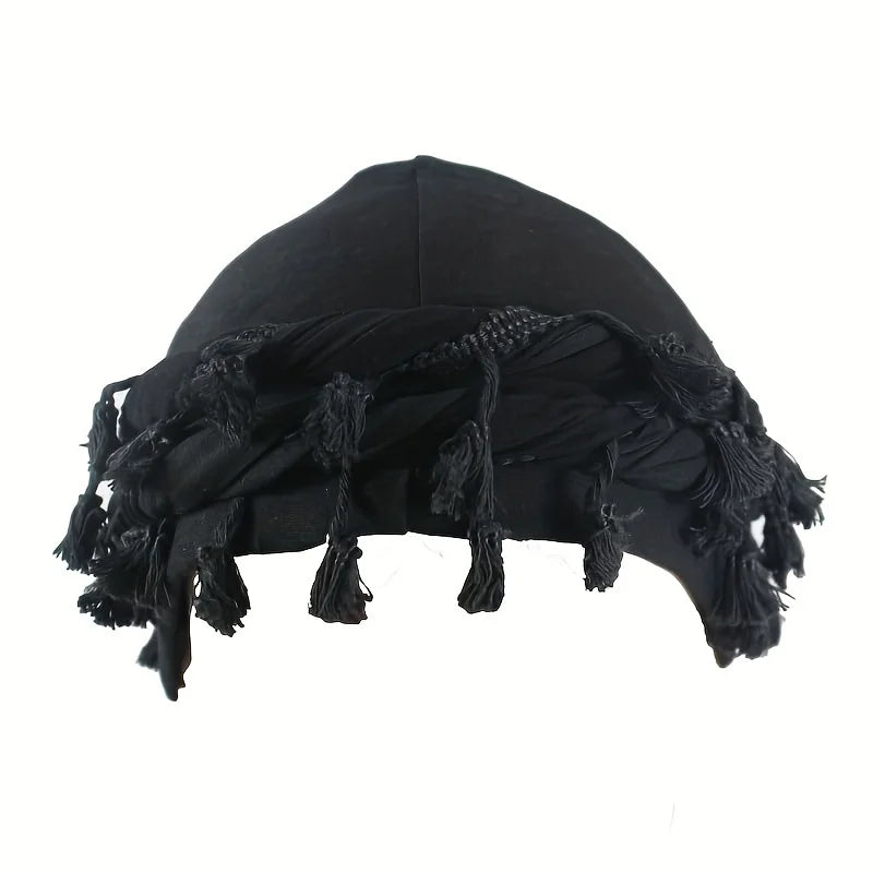 Vintage Turban Head Wrap – Polyester Multifunction Tatted Head Wrap for Men & Women