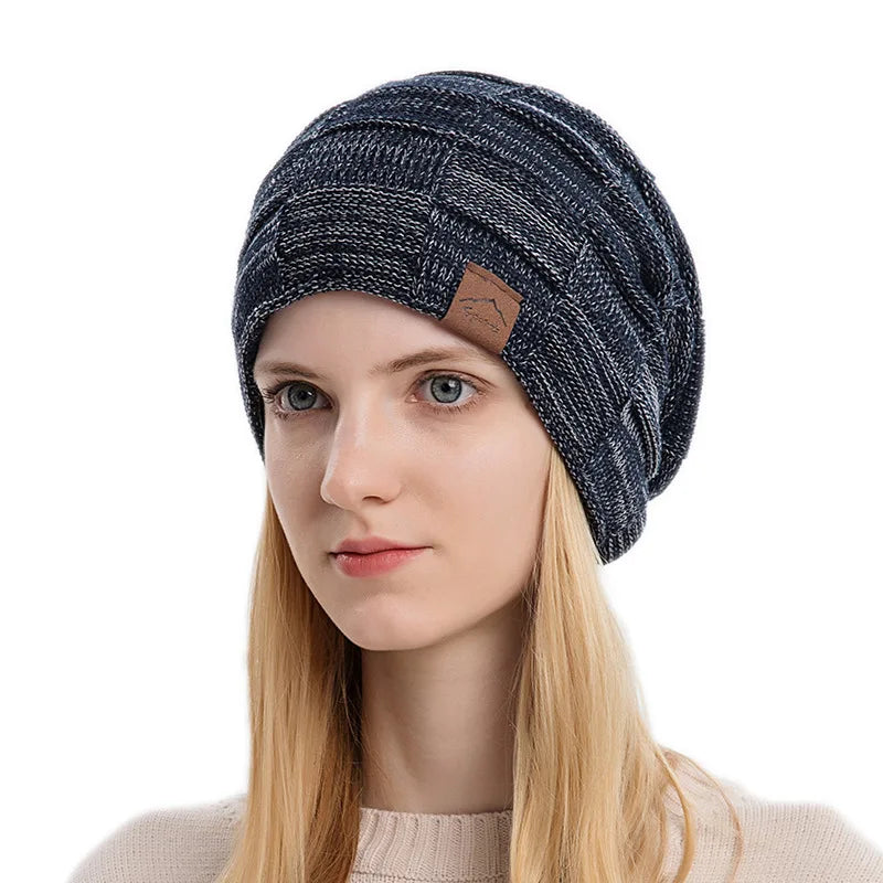 Wool Bobble Beanie – Polyester Solid Knit Pom Pom Hat for Men & Women