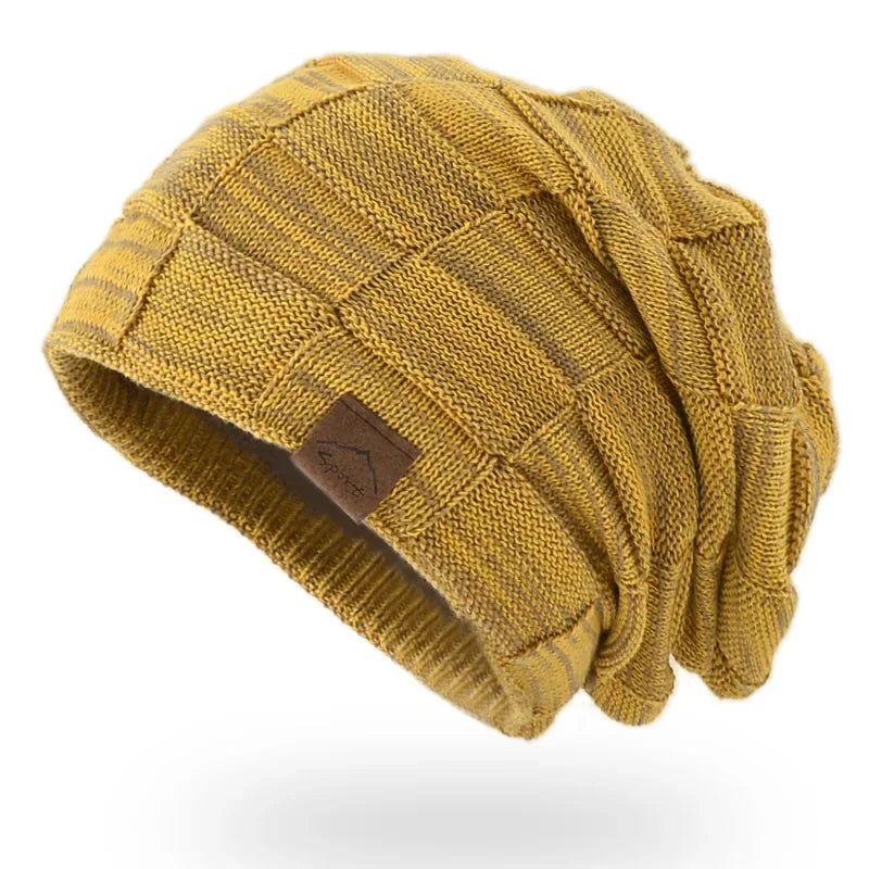 Wool Bobble Beanie – Polyester Solid Knit Pom Pom Hat for Men & Women