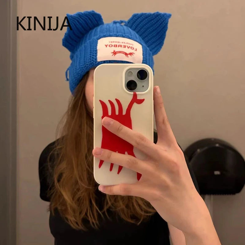 Cat Ear Crochet Beanie
