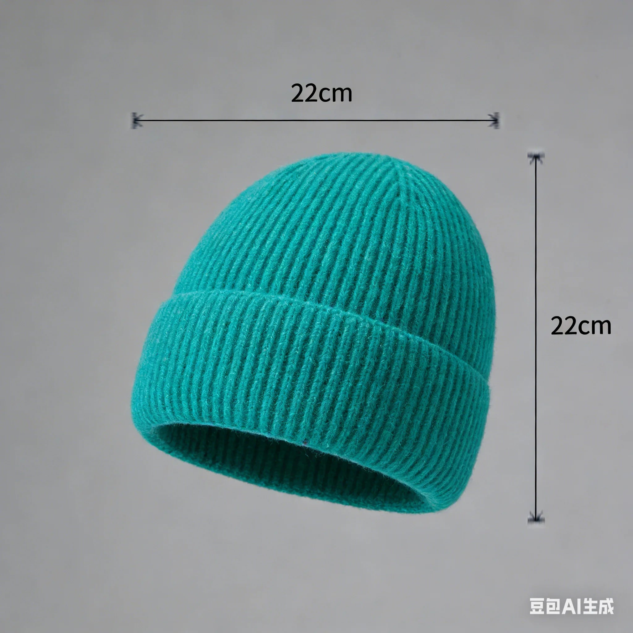 Wool Melon Beanie – Cotton Polyester Warm Knit Skull Cap for Men & Women