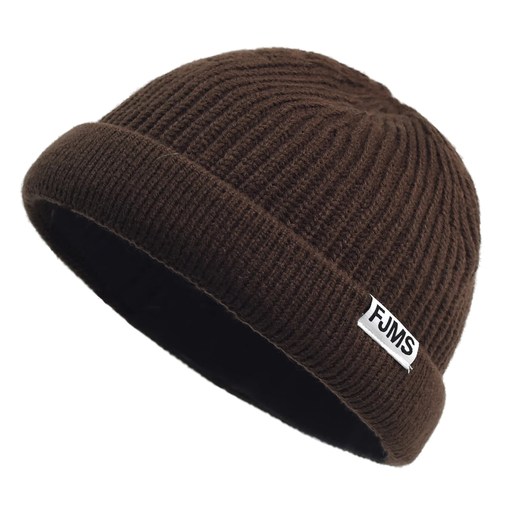 Hip Hop Baggy Melon Beanie – Acrylic Letter Knit Hat for Men & Women
