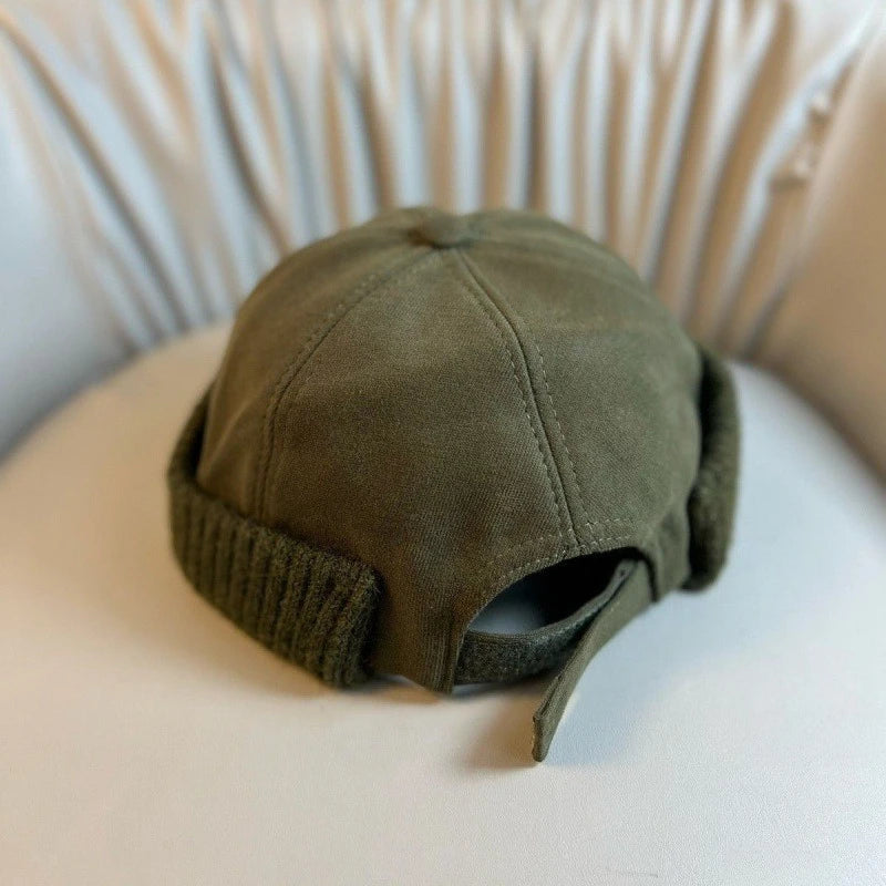 Melon Skin Sailor Beanie – Brimless Casual Street Hat for Men & Women