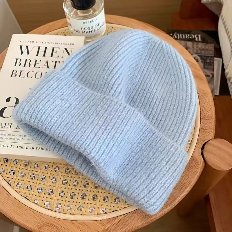 Angora Rabbit Fur Beanie