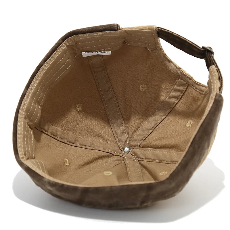 Bocca Washed Docker Cap – Adjustable Cotton Brimless Hat for Men & Women