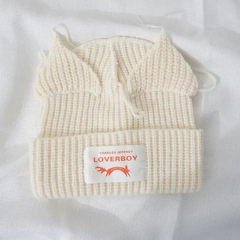 Cat Ear Crochet Beanie