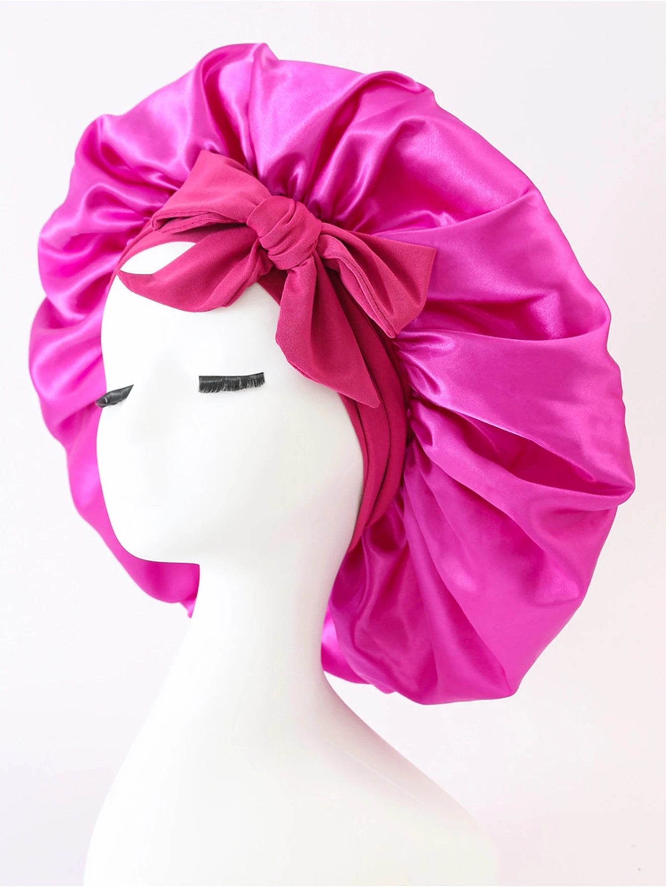 Silk Sleep Bonnet – Breathable Polyester Hair Protection Cap for All Hair Types
