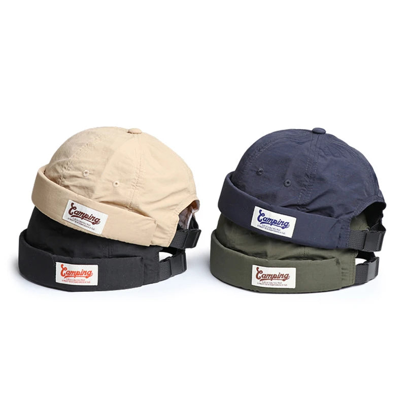 Quick Dry Docker Cap – Anti-UV Cotton Brimless Hat for Men & Women