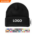 Custom Print Logo Beanie – Personalised Acrylic Geometric Knit Hat for Men & Women