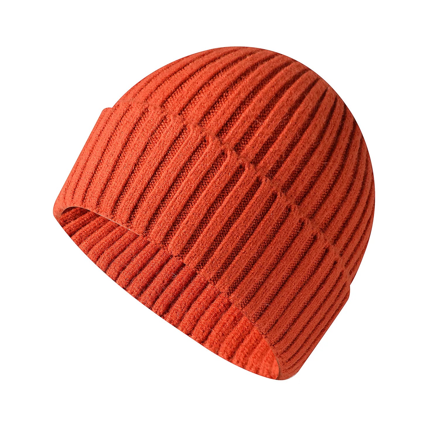 Warm Knitted Winter Hat – Windproof Cotton Ski Beanie for Women
