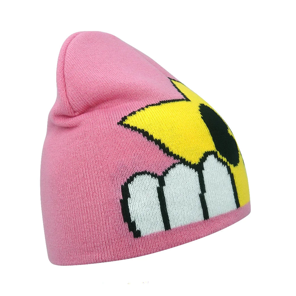 Y2K Letter Cargo Beanie – Polyester Knit Skull Cap for Men & Women