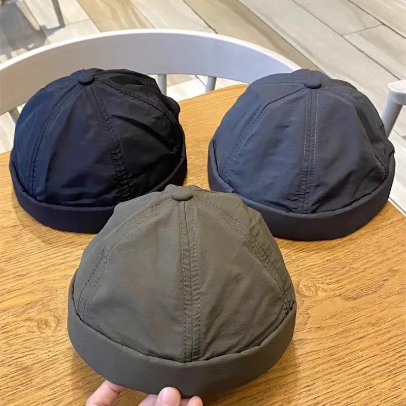 Quick Dry Brimless Beanie – Lightweight Polyester Breathable Fishing Hat for Men & Women