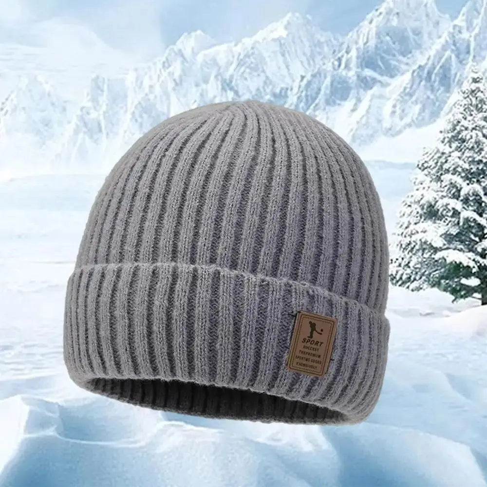 Fleece-Lined Winter Beanie – Thick Windproof Knit with Soft Fleece Interior for Men & Women