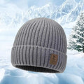 Fleece-Lined Winter Beanie – Thick Windproof Knit with Soft Fleece Interior for Men & Women