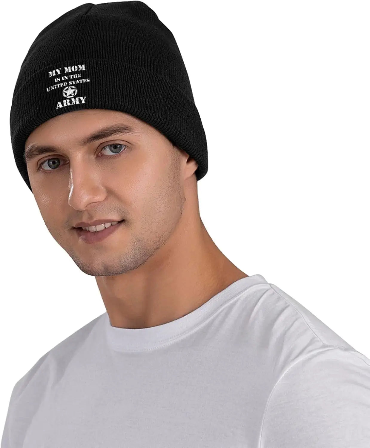 Graphic Print Beanie – Bold Eye-Catching Print Stretch Knit Hat for Men & Women