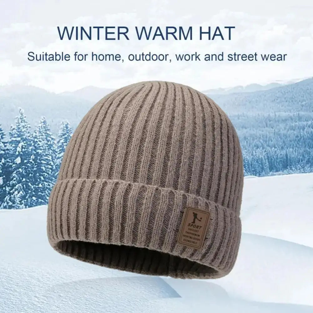 Fleece-Lined Winter Beanie – Thick Windproof Knit with Soft Fleece Interior for Men & Women