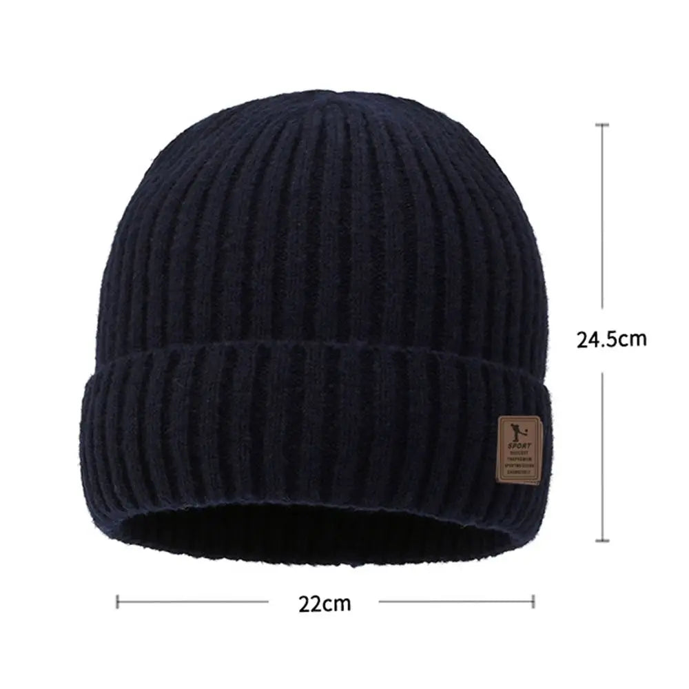 Fleece-Lined Winter Beanie – Thick Windproof Knit with Soft Fleece Interior for Men & Women
