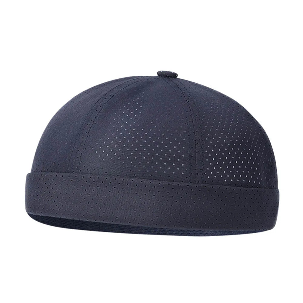 Quick Dry Brimless Beanie – Lightweight Polyester Breathable Fishing Hat for Men & Women