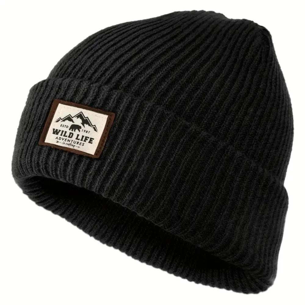 Fleece Ear Protection Beanie – Windproof Knit Winter Hat for Outdoor Sports, Fishing & Cycling