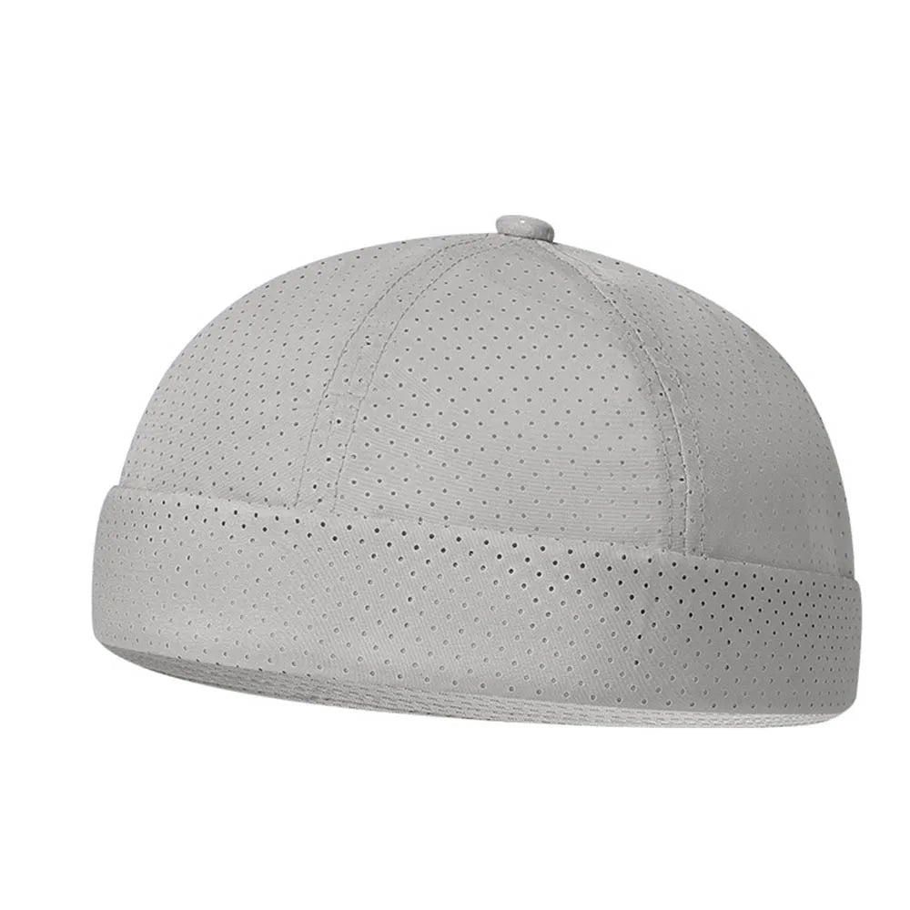 Quick Dry Brimless Beanie – Lightweight Polyester Breathable Fishing Hat for Men & Women